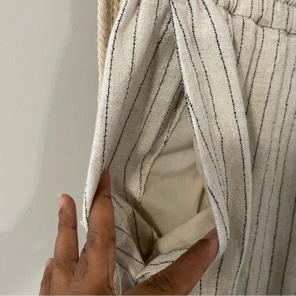 ZARA Stripe Linen Pants - Picture 3 of 6